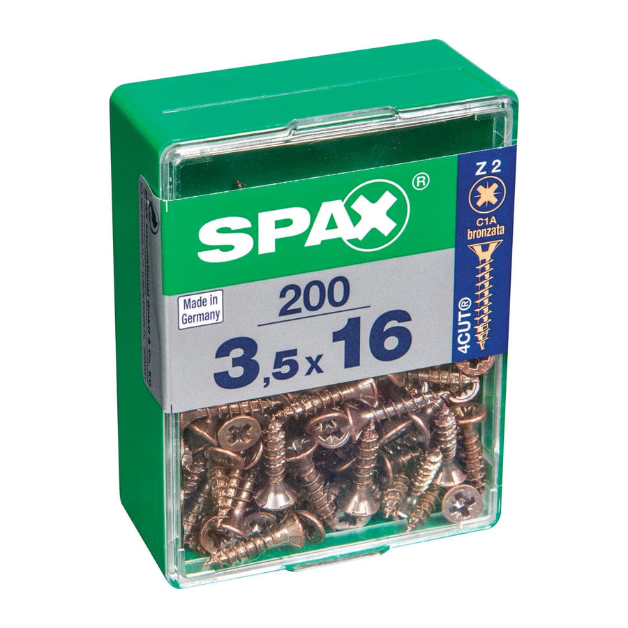 Bricocenter BRONZED POZI SCREWS 3.5X16 M 200 PCS.