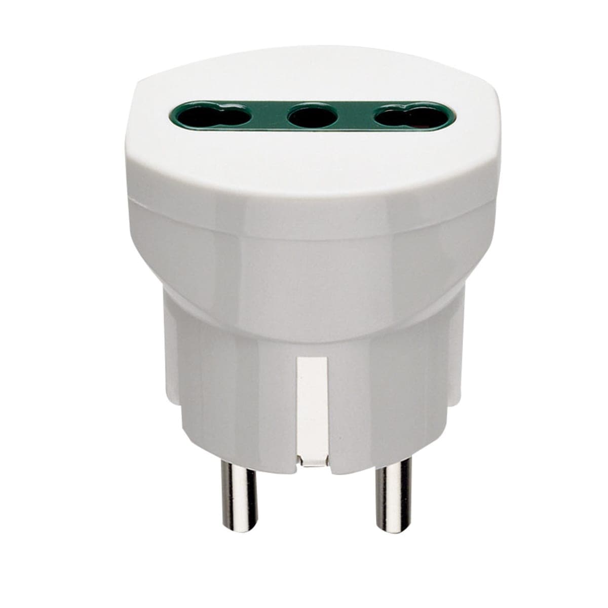 Bricocenter ADAPTER SCHUKO PLUG BIPASS SOCKET 10/16A WHITE
