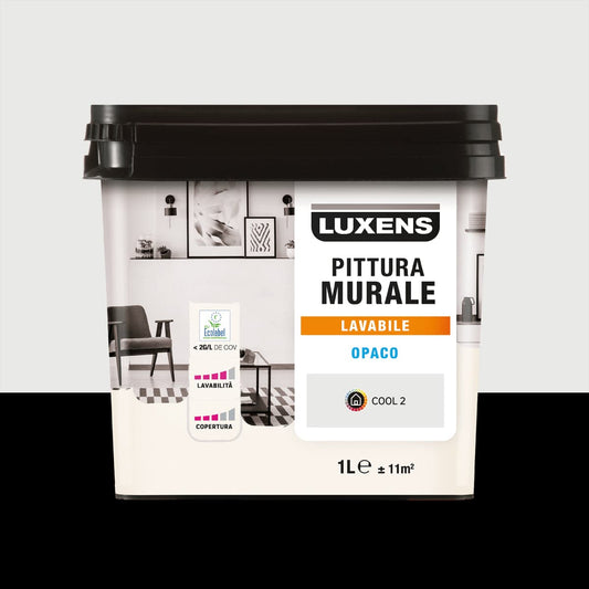 Bricocenter LUXENS COOL GREY PAINT 2 WASHABLE 1 LT