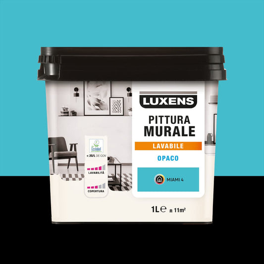 MIAMI BLUE PAINT 4 WASHABLE LUXENS 1 LITRE