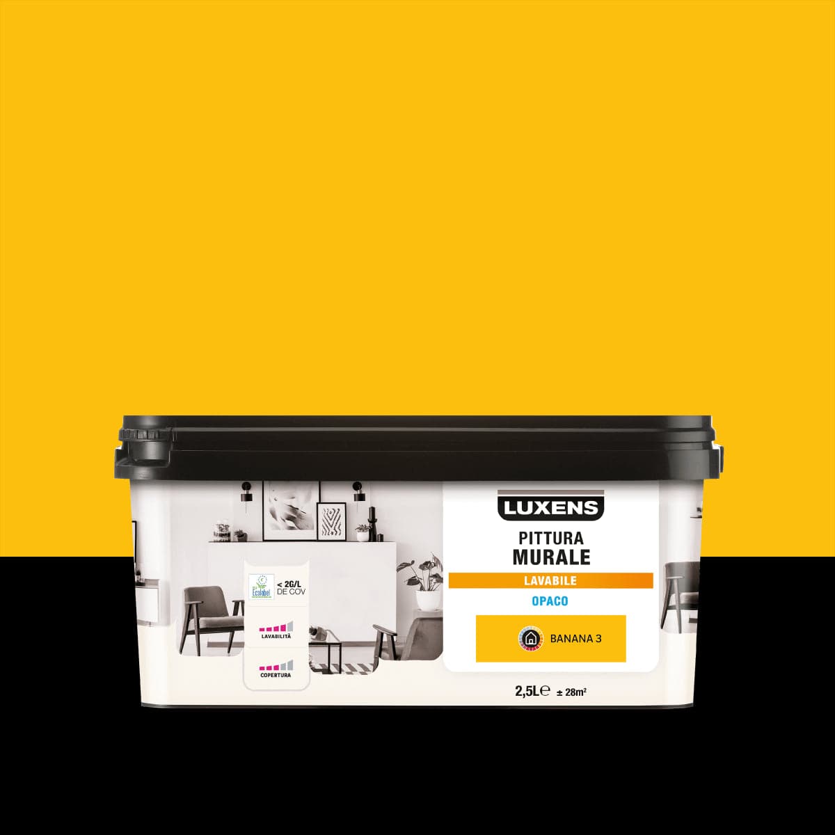 LUXENS WASHABLE BANANA YELLOW 3 PAINT 2.5 L