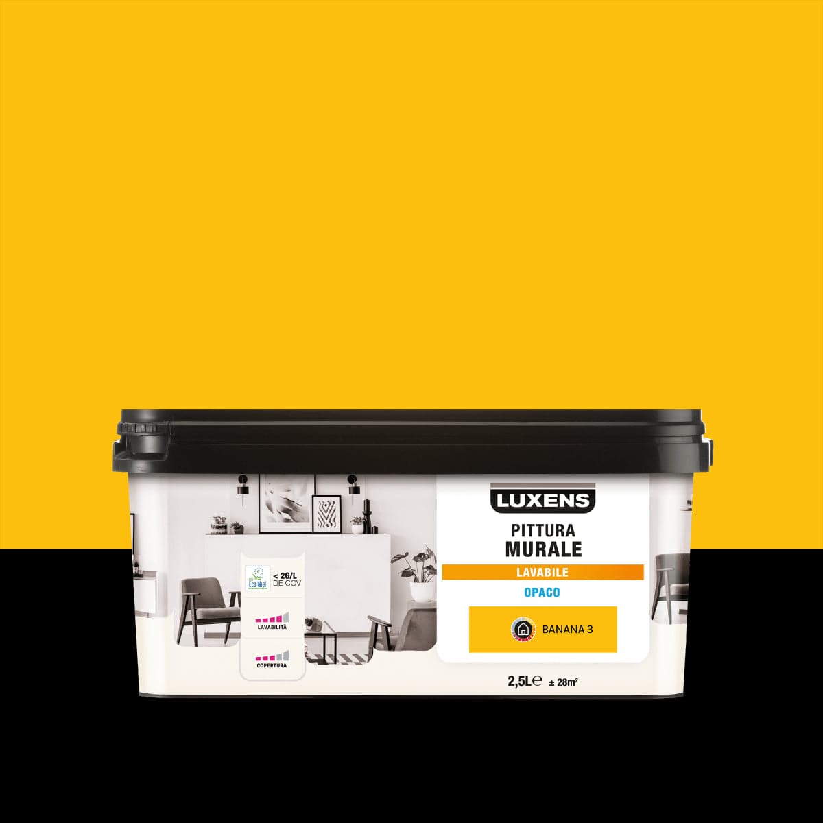 LUXENS WASHABLE BANANA YELLOW 3 PAINT 2.5 L