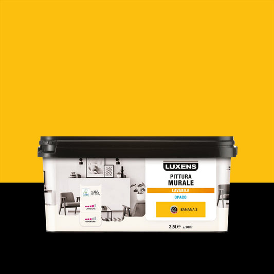 LUXENS WASHABLE BANANA YELLOW 3 PAINT 2.5 L