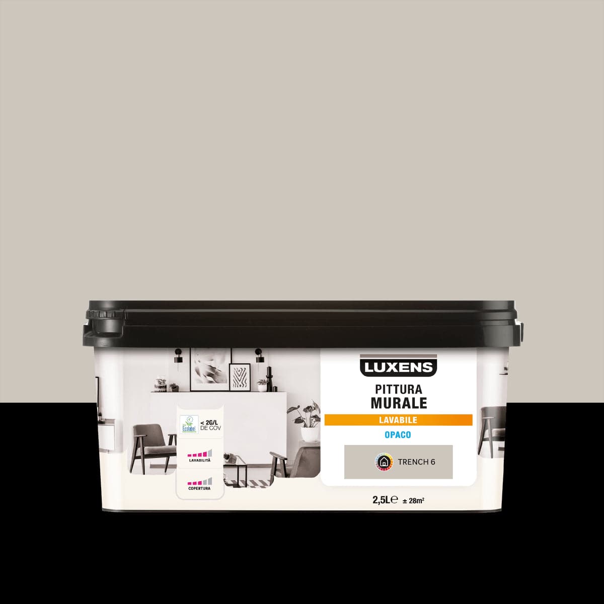 Bricocenter LUXENS WASHABLE BEIGE TRENCH 6 PAINT 2.5 L