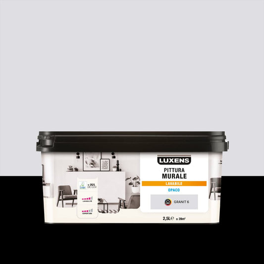 LUXENS WASHABLE GRANITE GREY 6 PAINT 2.5 L