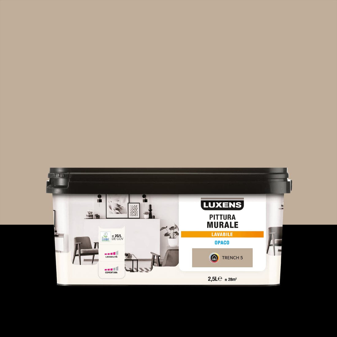 LUXENS WASHABLE TRENCH 5 BROWN PAINT 2.5 L