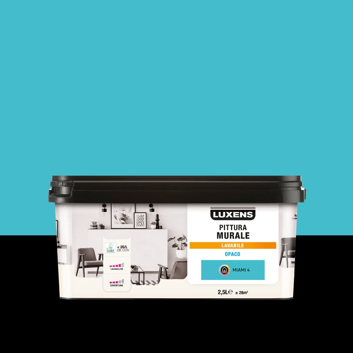 Bricocenter MIAMI BLUE PAINT 4 WASHABLE LUXENS 2.5 L