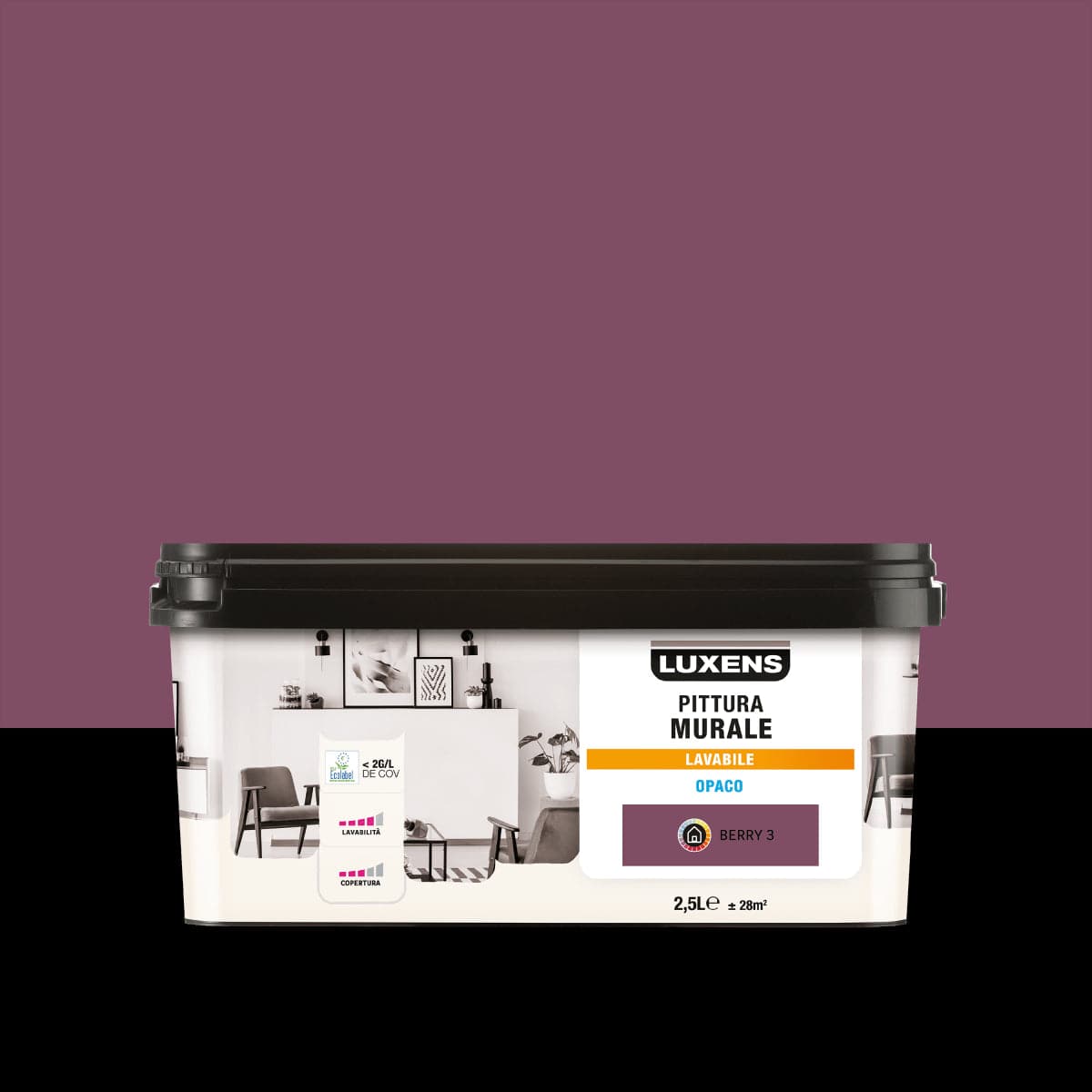 LUXENS WASHABLE VIOLET BERRY 3 PAINT 2.5 LTR