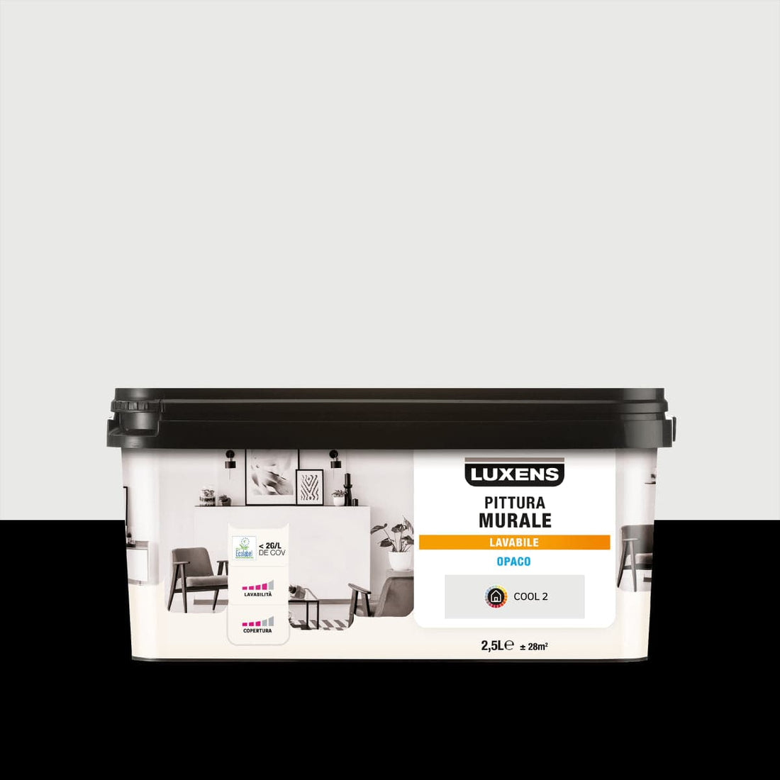 LUXENS COOL 2 GREY WASHABLE PAINT 2.5 L