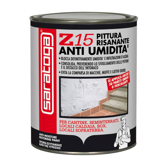 Bricocenter SOLVENT-BASED ANTI-MOISTURE WHITE PAINT Z15 750ML