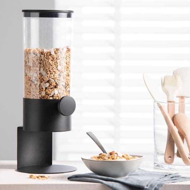 SIRIAL Black cereal dispenser H 39.5 cm - Ø 15 cm - best price from Maltashopper.com CS647066