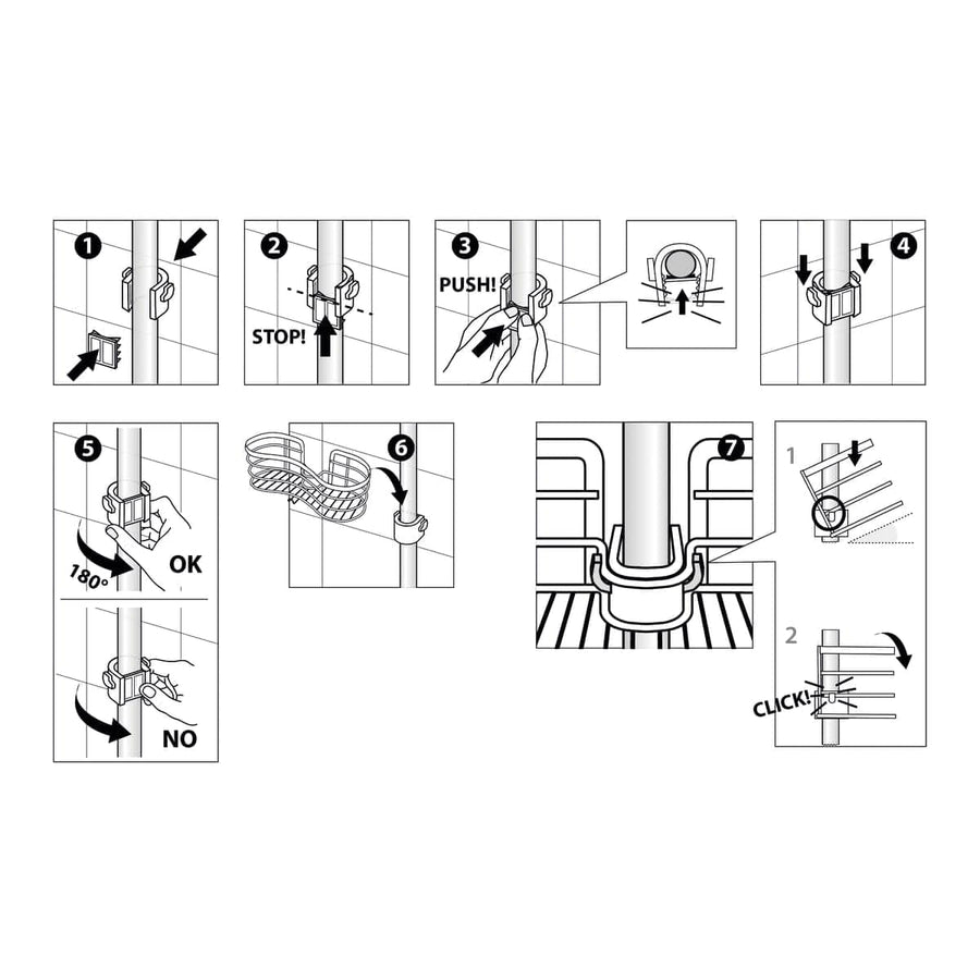 Bricocenter SHOWER BASKET BOY FOR SHOWER HOSE CM 29X12X11 POLYTHERM VIVA