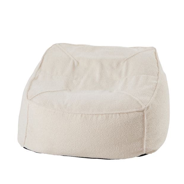 JACKI White bean bag H 58 x W 100 x D 90 cm - best price from Maltashopper.com CS670110