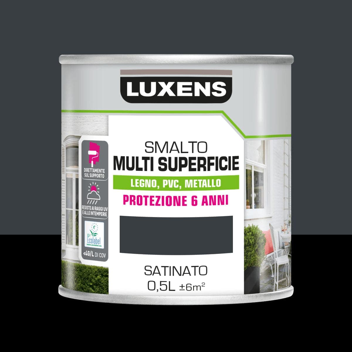 MULTI-SURFACE ENAMEL ANTHRACITE 500ML LUXENS - best price from Maltashopper.com BR470003988