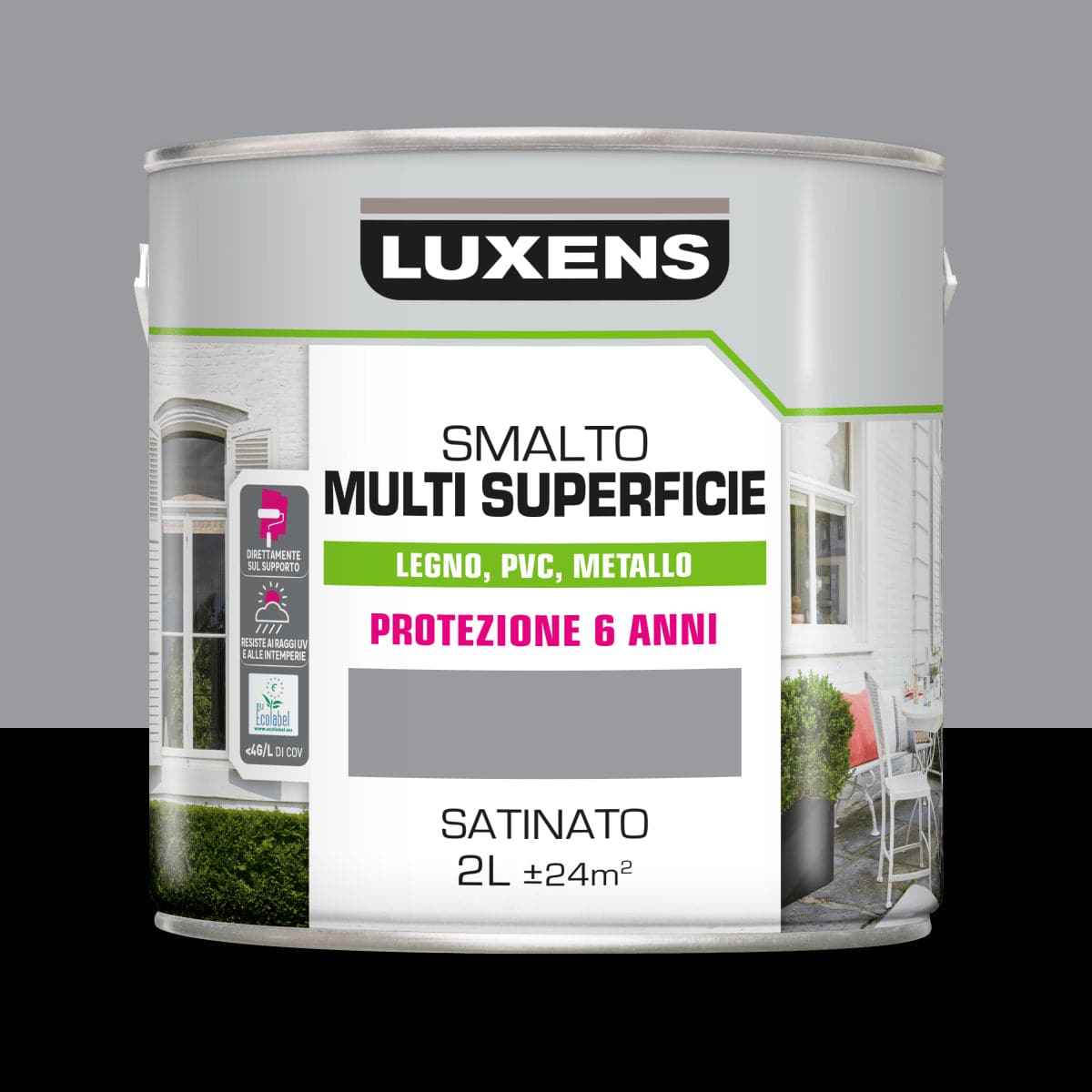 MULTI-SURFACE ENAMEL GREY GRANITE 3 SATIN 2L LUXENS - best price from Maltashopper.com BR470003999