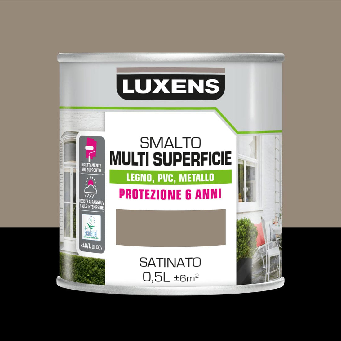 SATIN DOVE GREY MULTI-SURFACE ENAMEL 500ML LUXENS - best price from Maltashopper.com BR470003994