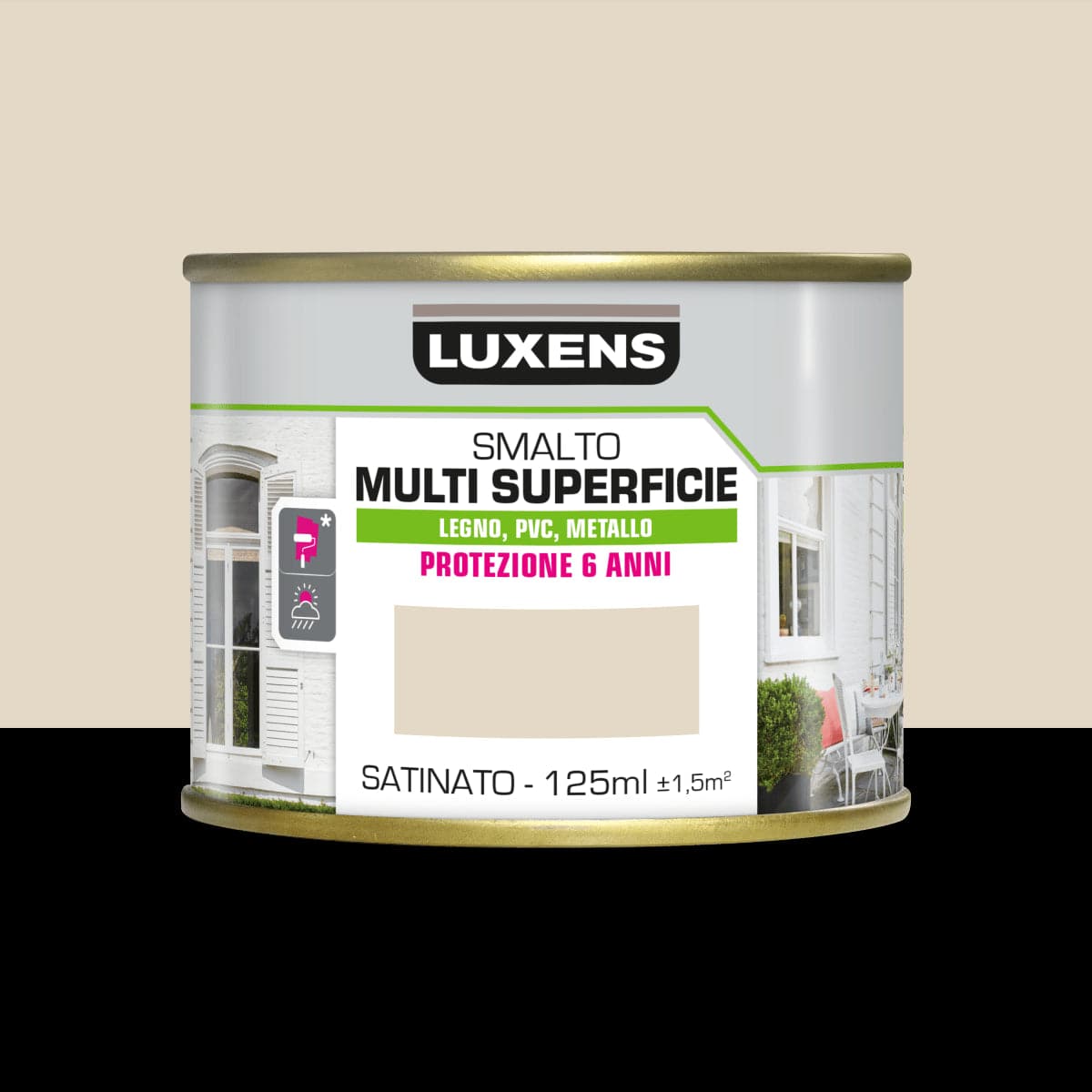 CREAM SATIN MULTI-SURFACE ENAMEL 125ML LUXENS - best price from Maltashopper.com BR470003981