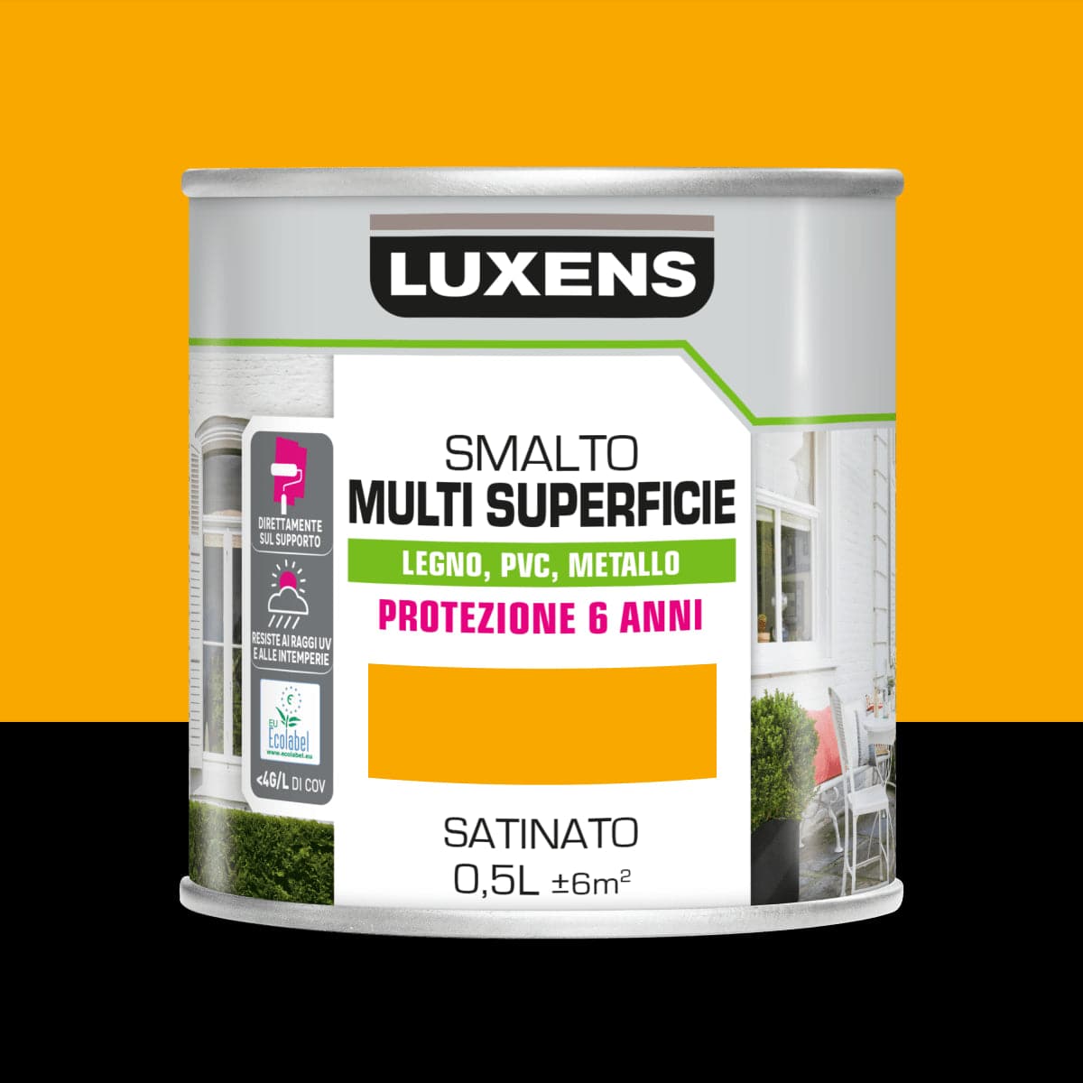 MULTI-SURFACE ENAMEL YELLOW SATIN 500ML LUXENS