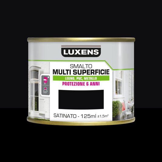 Bricocenter LUXENS SATIN BLACK MULTI-SURFACE WATER-BASED ENAMEL 125ML