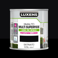 LUXENS MULTI-SURFACE ENAMEL BLACK SATIN 500ML - best price from Maltashopper.com BR470003985