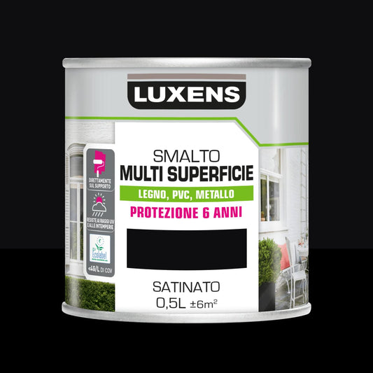 Bricocenter LUXENS MULTI-SURFACE ENAMEL BLACK SATIN 500ML