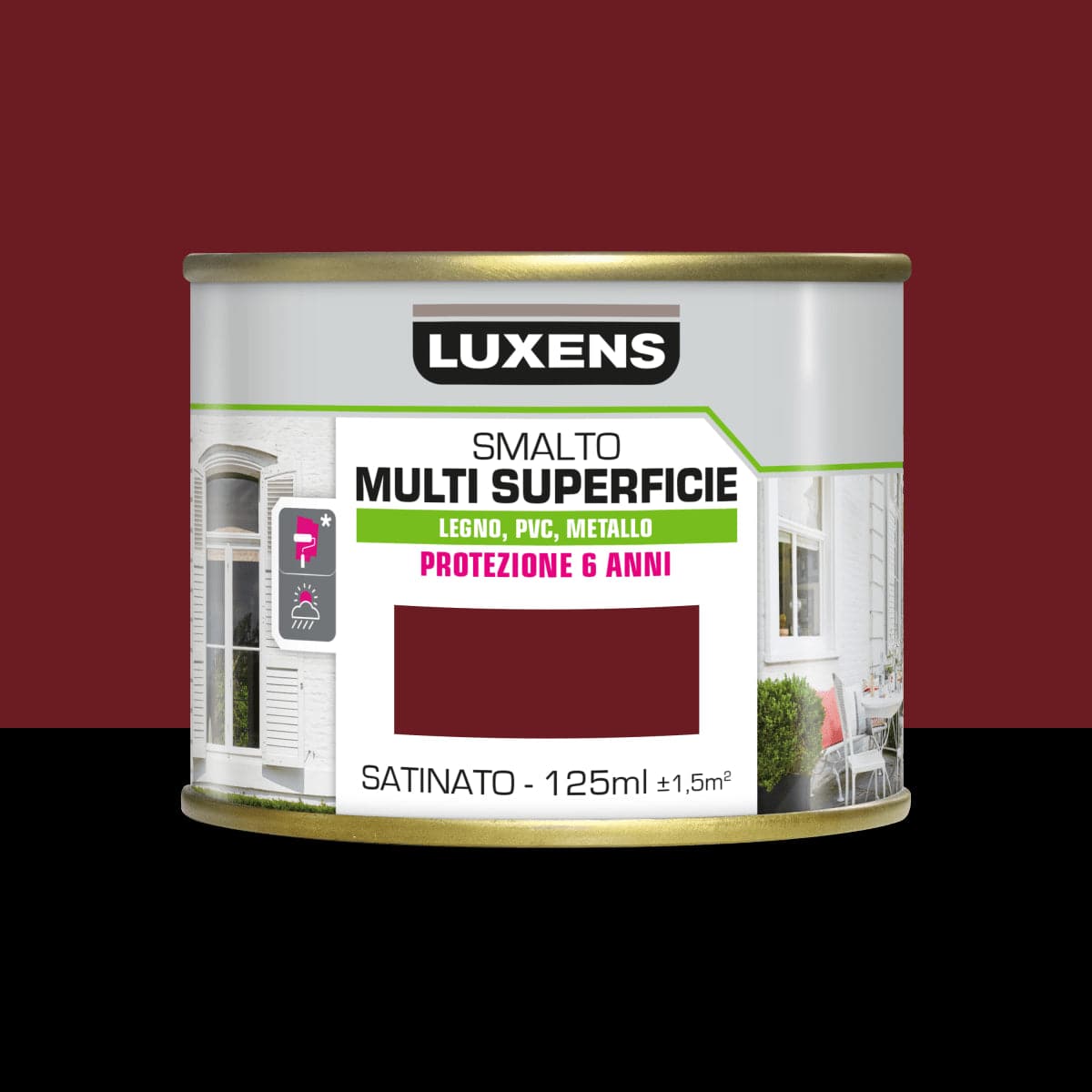 MULTI-SURFACE ENAMEL RED PURPLE SATIN 125ML LUXENS - best price from Maltashopper.com BR470003980