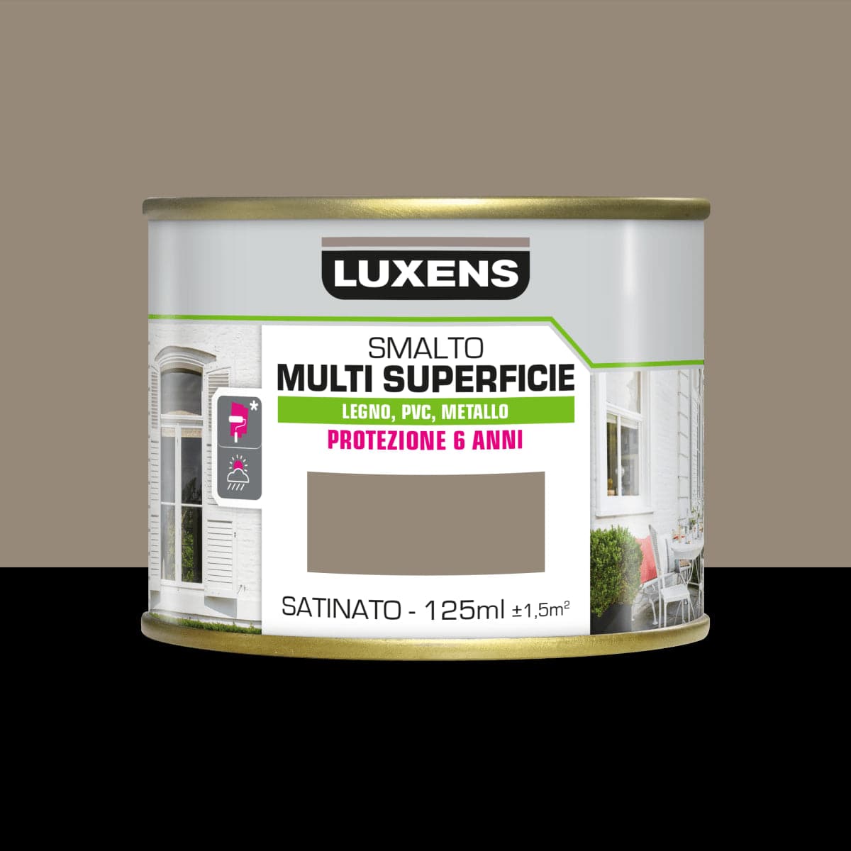 MULTI-SURFACE ENAMEL DOVE GREY 3 SATIN 125ML LUXENS - best price from Maltashopper.com BR470003984