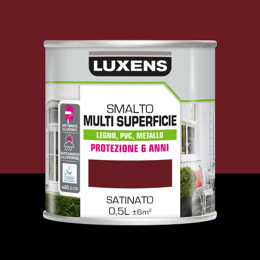 MULTI-SURFACE ENAMEL RED PURPLE SATIN 500ML LUXENS - best price from Maltashopper.com BR470003989