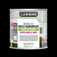 LUXENS LIGHT GREY SATIN MULTI-SURFACE ENAMEL 500ML - best price from Maltashopper.com BR470003995