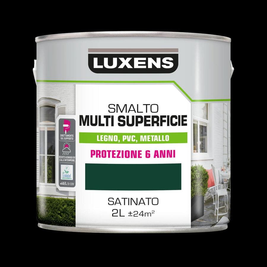 GREEN SATIN MULTI-SURFACE ENAMEL 2L LUXENS - best price from Maltashopper.com BR470003998