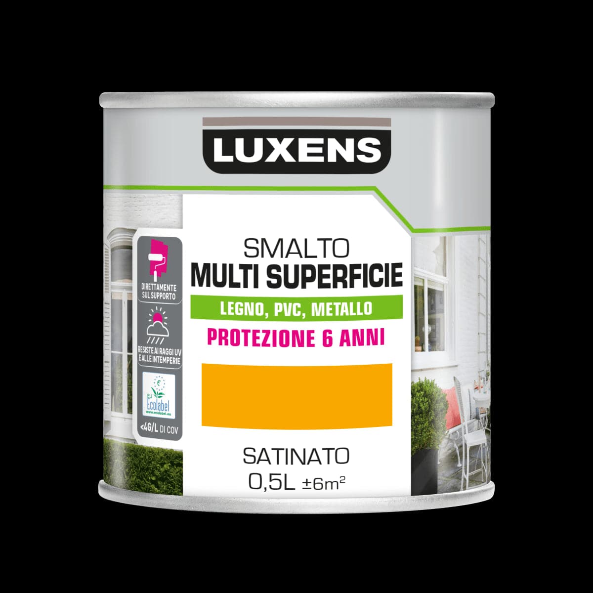 MULTI-SURFACE ENAMEL YELLOW SATIN 500ML LUXENS - best price from Maltashopper.com BR470003993