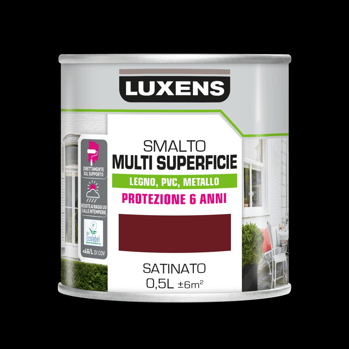 MULTI-SURFACE ENAMEL RED PURPLE SATIN 500ML LUXENS - best price from Maltashopper.com BR470003989