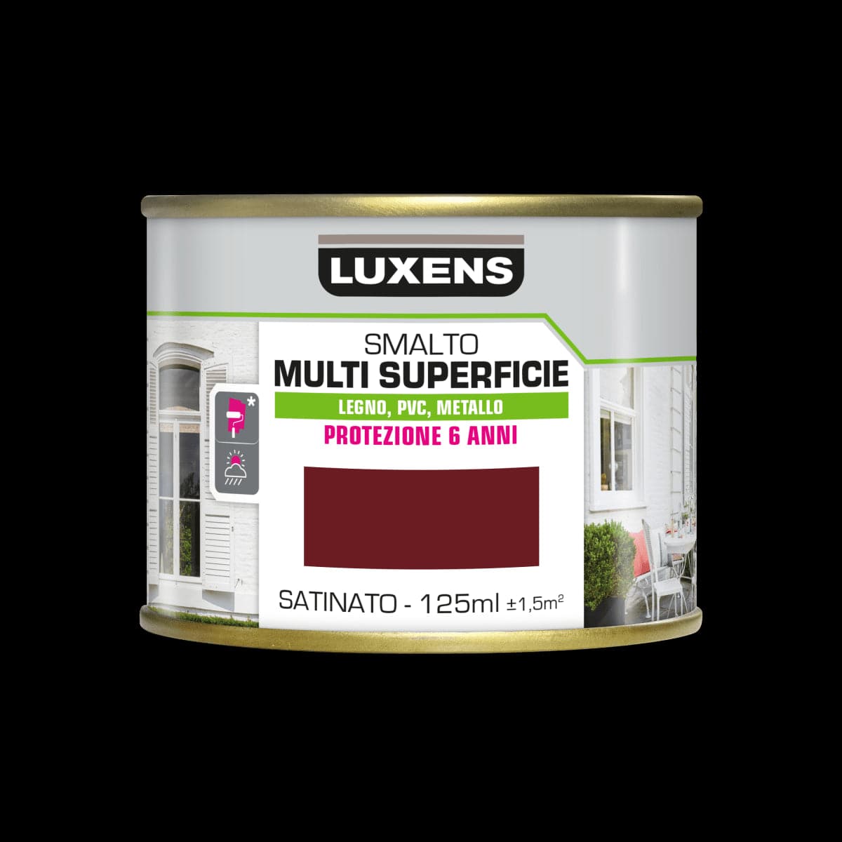 MULTI-SURFACE ENAMEL RED PURPLE SATIN 125ML LUXENS - best price from Maltashopper.com BR470003980