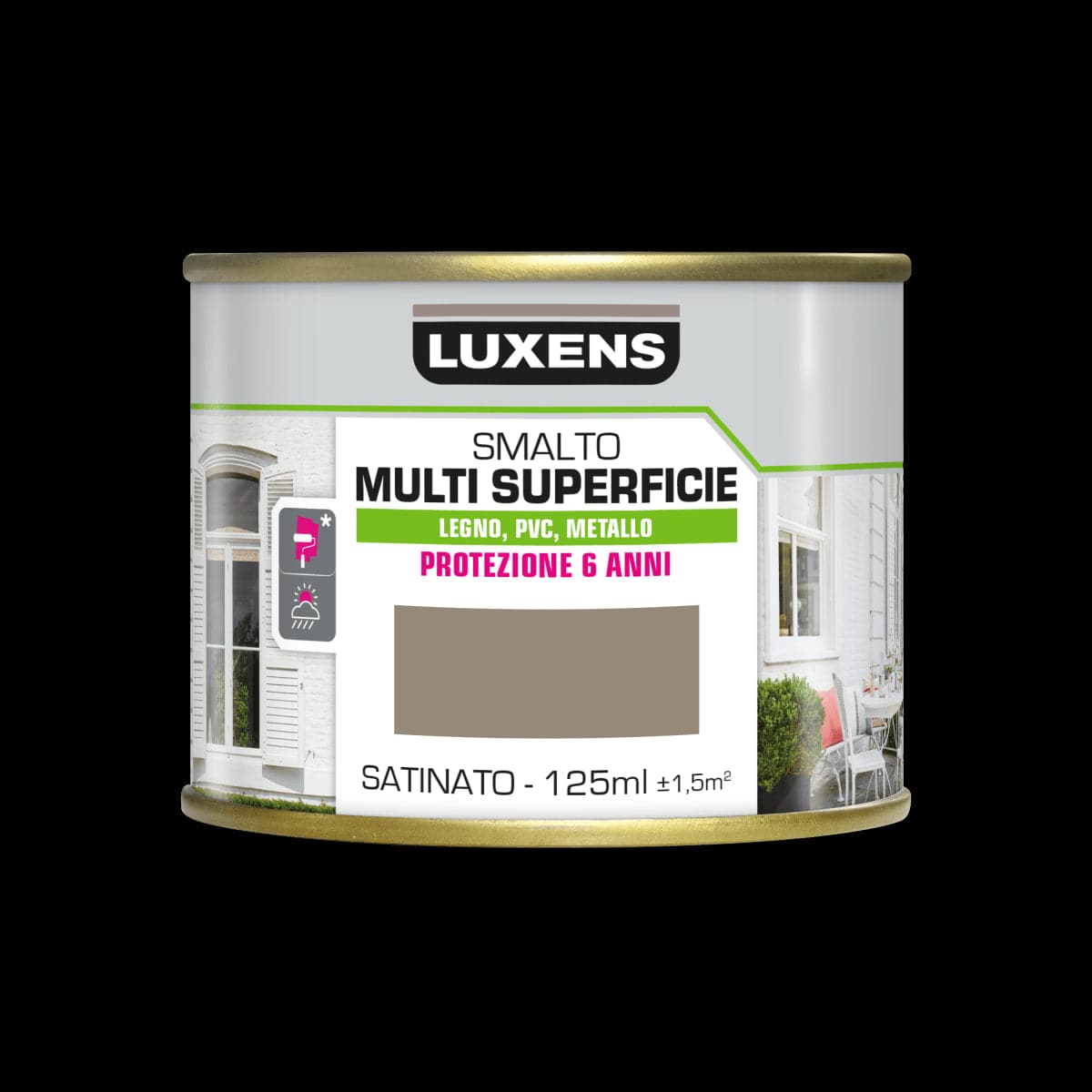 MULTI-SURFACE ENAMEL DOVE GREY 3 SATIN 125ML LUXENS - best price from Maltashopper.com BR470003984