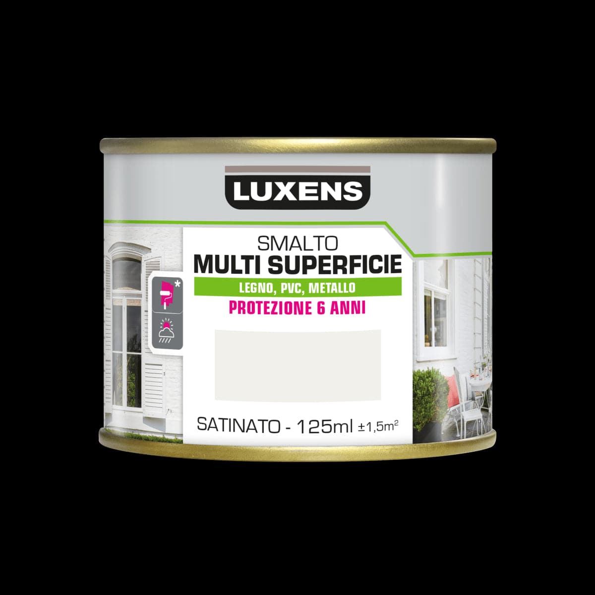 Bricocenter LUXENS SATIN WHITE MULTI-SURFACE WATER-BASED ENAMEL 125ML