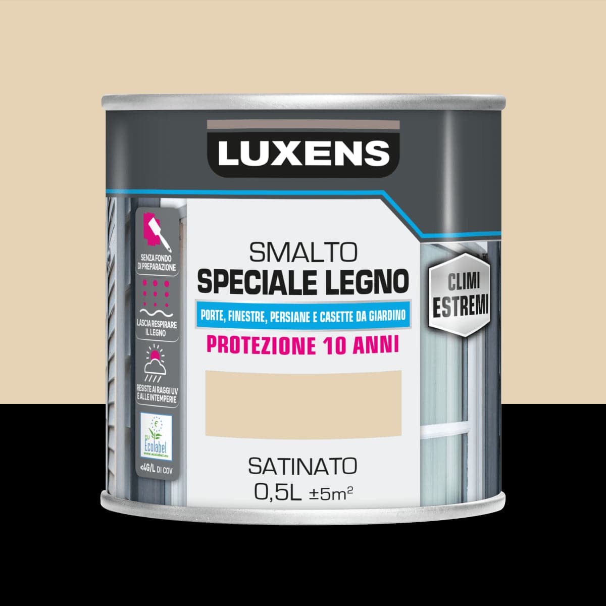 WOOD GLAZE EXTREME CLIMATE BEIGE SATIN FINISH 500ML LUXENS - best price from Maltashopper.com BR470004009