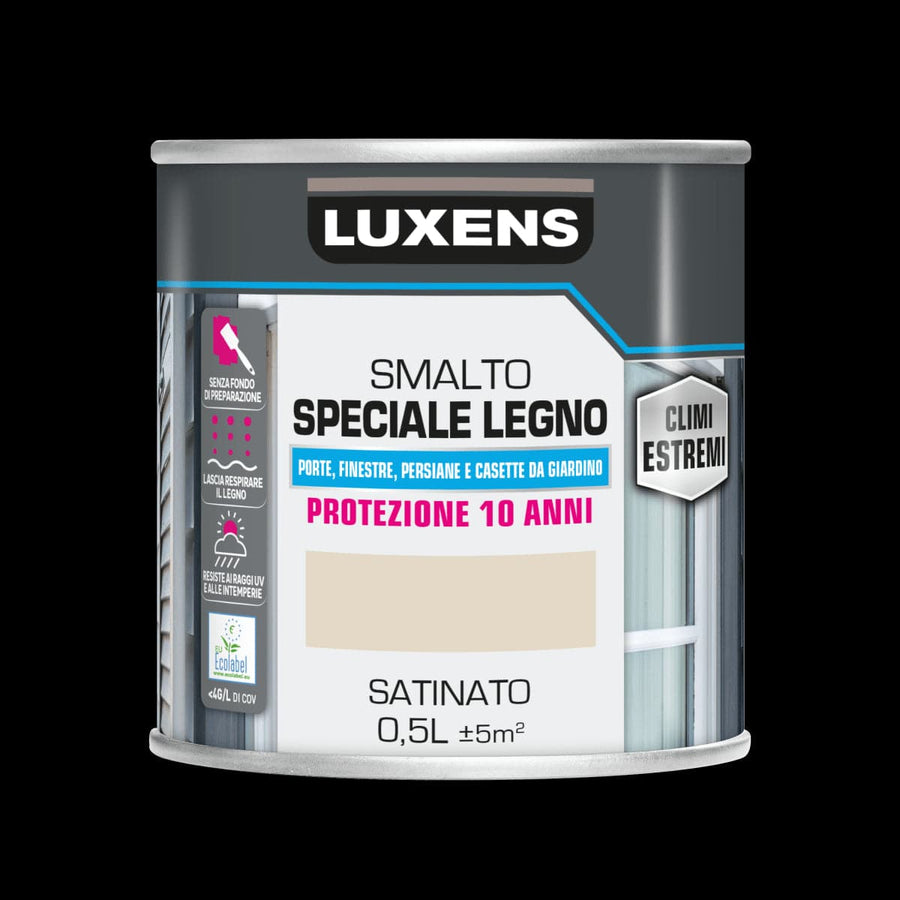 Bricocenter WOOD GLAZE EXTREME CLIMATES CREAM SATIN FINISH 500ML LUXENS