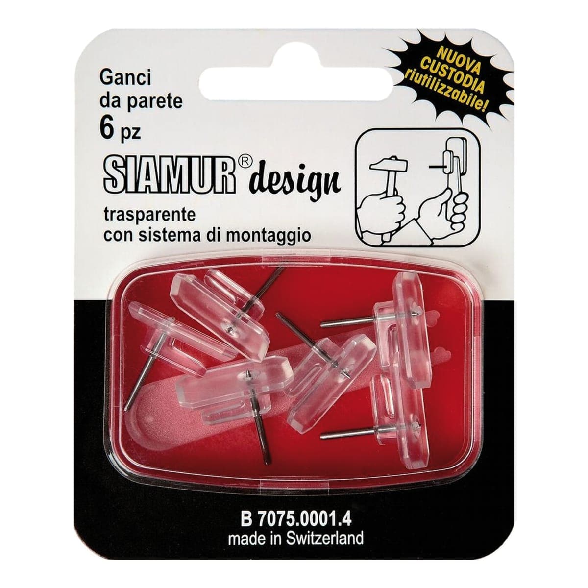 Bricocenter SIAMUR DESIGN PICTURE HOOKS 6 PIECES