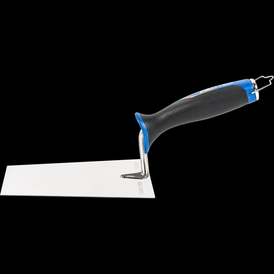 DEXTER STAINLESS STEEL TROWEL SQUARE TIP 180 MM BIMATERIAL