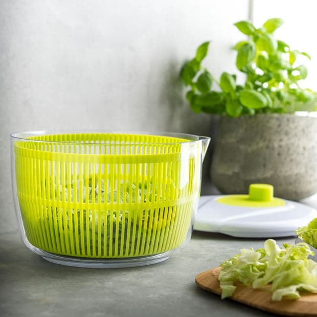 VIDA VERDE Salad spinner white, green H 19 cm - Ø 23 cm - best price from Maltashopper.com CS633108