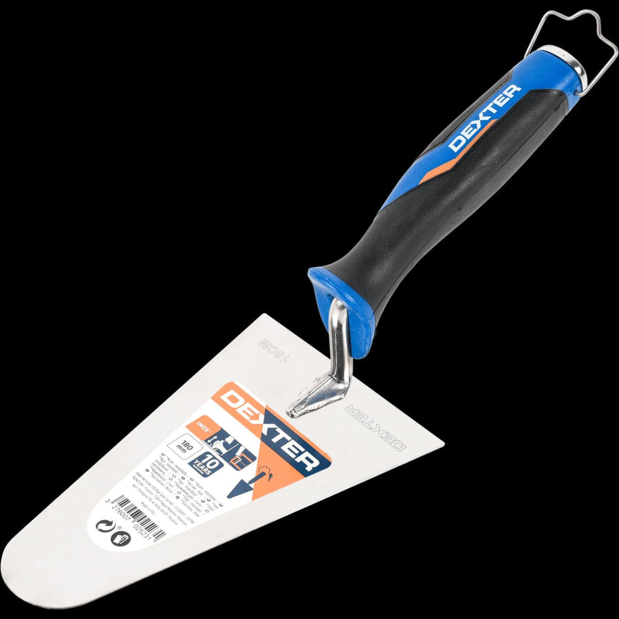 DEXTER STAINLESS STEEL TROWEL ROUND TIP 180 MM BIMATERIAL