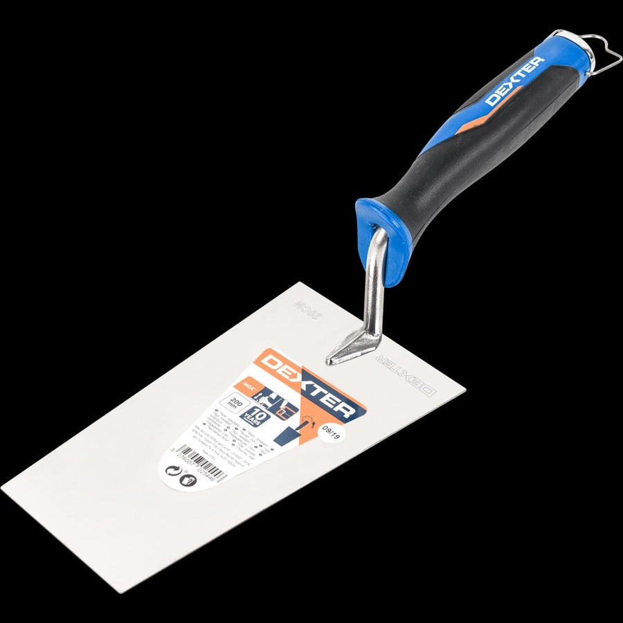 Bricocenter DEXTER STAINLESS STEEL TROWEL SQUARE TIP 200 MM BIMATERIAL