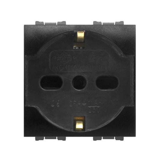 Bricocenter UNIVERSAL SOCKET 2P+T 10/16A FLEXI BLACK