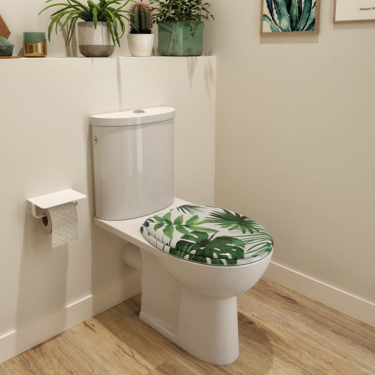 Bricocenter UNIVERSAL OVAL WC SEAT JUNGLE WHITE - SENSEA