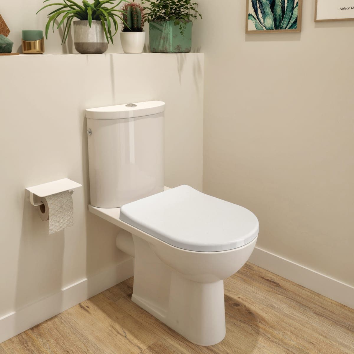 WC SEAT REMIX SHAPE D WHITE - METAL HINGES - SLOW CLOSING - TOP FIX - best price from Maltashopper.com BR430007081