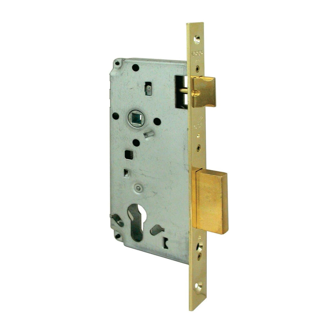 MORTISE LOCK FOR WOODEN DOORS ENTRY 45 MM ROUND PAINTED IRON EDGE