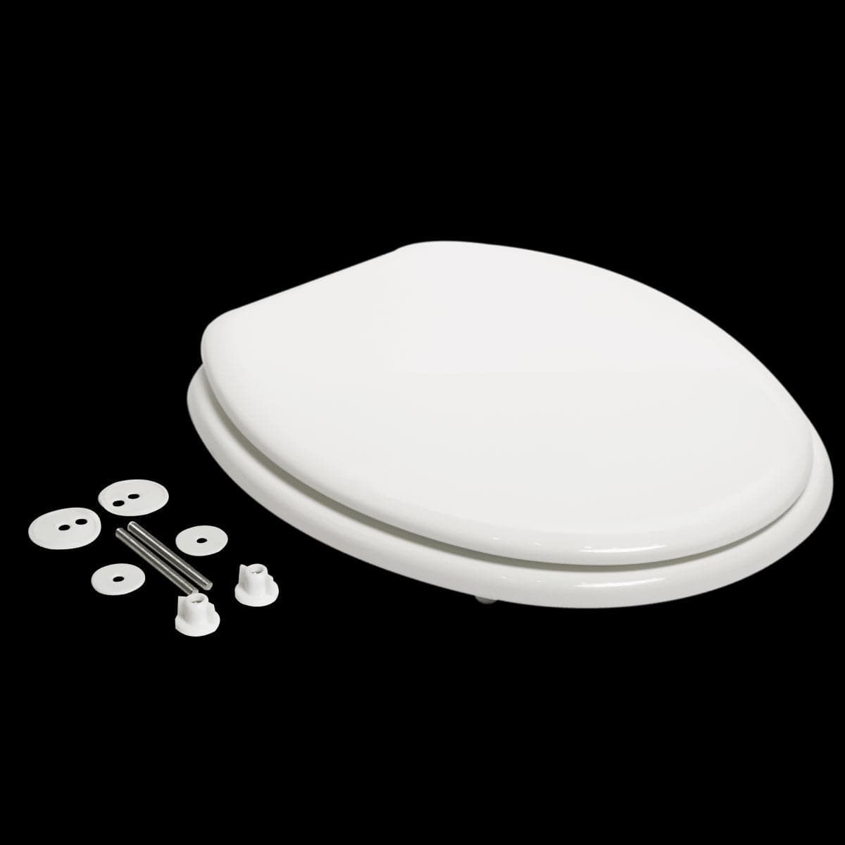 POP OVAL WC SEAT GLOSSY WHITE STEEL HINGE - best price from Maltashopper.com BR430007083