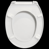 SPARTA OVAL WHITE TOILET SEAT WITH SLOW CLOSING MECHANISM - best price from Maltashopper.com BR430007085