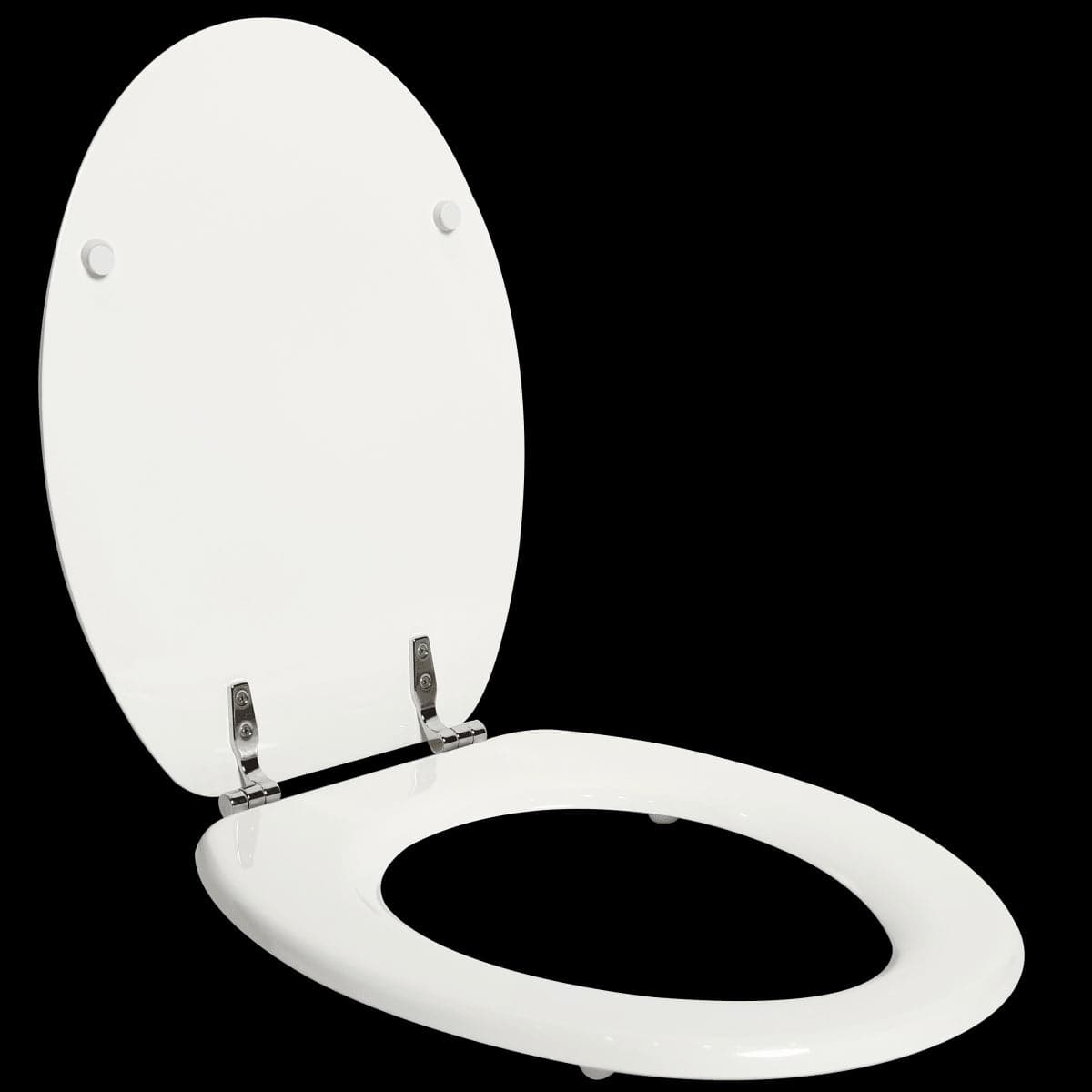 POP OVAL WC SEAT GLOSSY WHITE STEEL HINGE - best price from Maltashopper.com BR430007083