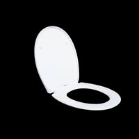 WC SEAT REMIX OVAL WHITE - METAL HINGES - SLOW CLOSING - TOP FIX